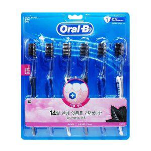 [오랄비]Oralb 오랄비 초미세모 블랙티 6개입