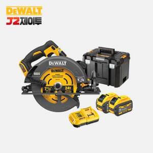 디월트 60V/ FLEXVOLT 3.0Ah 7¼’(184mm) 충전 원형톱(톱날포함: 24T) DCS578X2-KR
