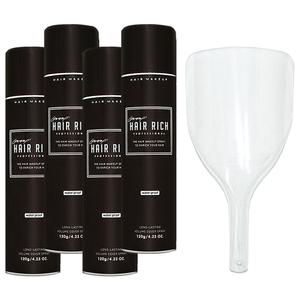 헤어리치 스프레이 흑채 120g 검정색 4개 +안면가리개
