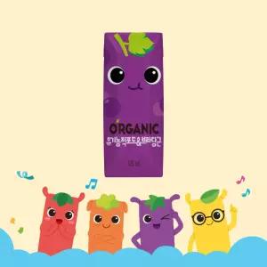오가닉 적포도&보라당근 125ml*24팩