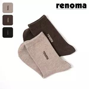 [레노마]여성 베이직 무지 중목 양말 RM2607 3족