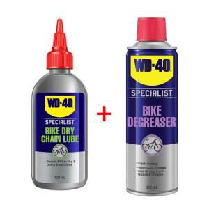 WD-40 자전거오일 바이크 스페셜리스트 건식120ml+디그리서300ml 스프레이타입 세트구성 WD40
