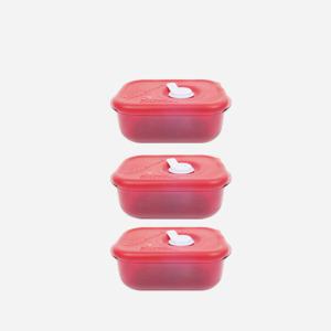 타파웨어 스마트 레인지 사각 260ml(3개) 전자레인지 용기
