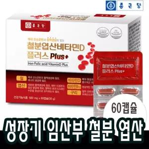 철분 엽산 비타민D 철분제 비헴철 비타민b12 구리 영양제 약2개월분