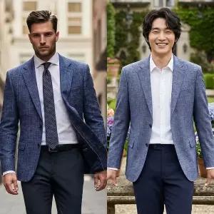 [하프클럽/쟌피엘]쟌피엘 엘롱듀퐁 쿨정장자켓 여름중년슈트 남성콤비