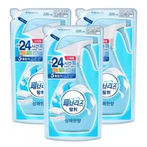 페브리즈 섬유탈취제 리필형 320ml 상쾌한향 3ea