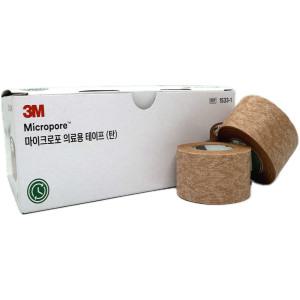 3M 의료용테이프 종이반창고 마이크로포 살색 1533-1 12개입