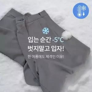 [핫핑](센텀시티점)[쿨링감/여름슬랙스] 알프레 투핀턱 뒷밴딩 와이드 롱슬랙스(25~34) H_PT7745