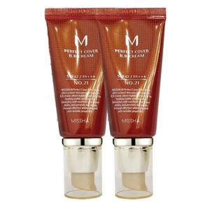 비비크림 빨간비비 미샤비비 M 미샤 퍼펙트 커버 50ml21호X2개