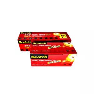 3M 스카치 550R 다용도 테이프 리필 18mm x 30m (12개)