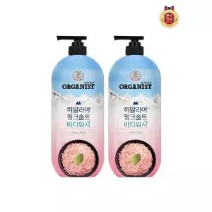 [온더바디]오가니스트 히말라야 핑크솔트 풍성한 거품 산뜻한 바디워시 민트향 900ml x 2개