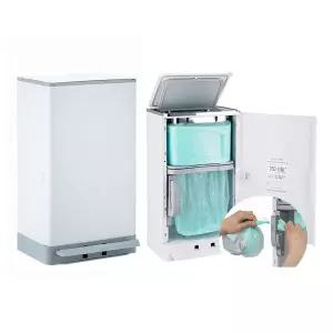 최신상 매직캔 휴지통 오토실링 히포II (HIPPO) 27L 화이트 그레이  MH280WGA