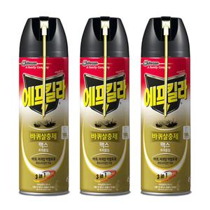 에프킬라 바퀴살충제 스프레이 맥스 트리플킬 500ml 3개 해충퇴치 바퀴약