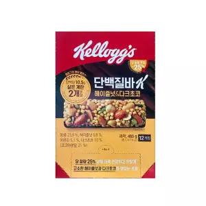 아트박스/켈로그 켈로그 단백질바K 헤이즐넛앤 다크초코 40g 12개입 1개