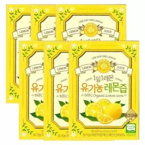 홀베리 1일1레몬 유기농 레몬 즙 원액 스페인산 NFC 착즙액 20gX14포 6박스
