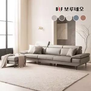 BIF보루네오 디에르 골드라벨 천연통가죽 4인 소파+스툴