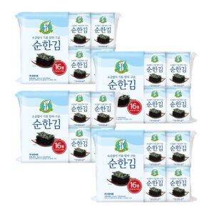 [지도표성경][성경김본사] 지도표 성경 순한 식탁김 4g 16봉 x 4개 (총 64봉)