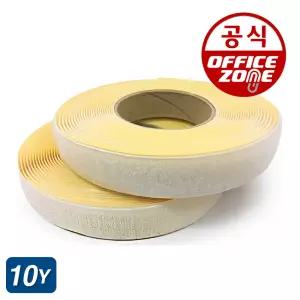 찍찍이 벨크로 테이프 1롤 10Y 9M 폭 25mm 까슬이 보슬이 접착용 환경미화 암 수 쌍 문풍지 방풍