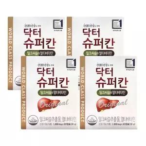 [에이치엘사이언스] 닥터 슈퍼칸 밀크시슬 멀티비타민 1000mg x 30캡슐 4개 -SDL-