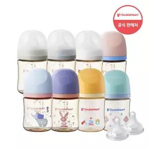 더블하트 모유실감 160ml 싱글팩 모음 (젖병+S젖꼭지포함)