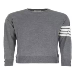 26SS 톰브라운 사선완장 메리노 울 니트 MKA002A Y1014 038 MED GRAY DOM