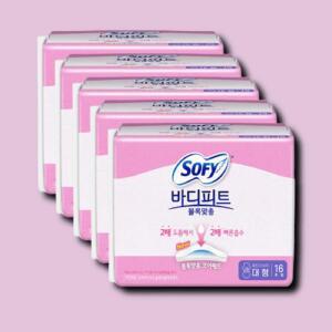 [기타] 쏘피 생리대 대형 바디피트 볼록맞춤 16P x 5팩