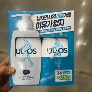 트레이더스 우르오스 스킨 워시 500ml x 2입 남성용 올인원 바디 클렌저 샤워젤