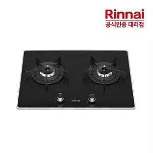 [전국설치] 린나이 2구 빌트인 가스레인지 RBR-P2501D 펄크리스탈 가스쿡탑