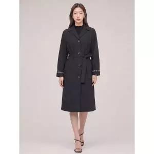 [크로커다일레이디]차콜 소매자수 간절기 트렌치코트 CLCMCT101_P385198524