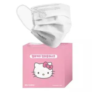헬로키티 일회용 마스크 화이트 중형 100매
