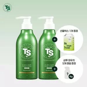 [TS트릴리온][TS 선물세트] 골드플러스샴푸 500g*2개+선물박스*1개+6g파우치*5개 램덤증정