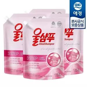 [애경] 울샴푸 오리지널 중성세제 리필 1.5L x4개 +섬유유연제 200ml x2개 증정