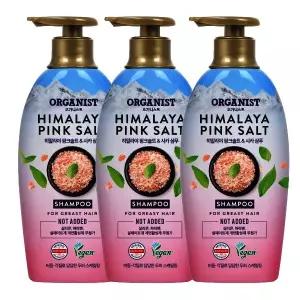 (두피케어)오가니스트 히말라야 핑크솔트 스케일링 샴푸(비건) 500ml x 3개