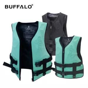 BUFFALO 라이트 구명조끼 1P 민트 블랙 성인 어린이구명조끼 부력보조복 튜브 물놀이용품 보트 래쉬가드