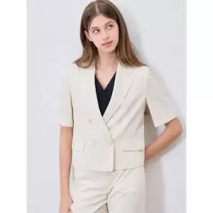 [쉬즈미스]더블 브레스티드 반팔 재킷  택가격  318000원 _P392123647