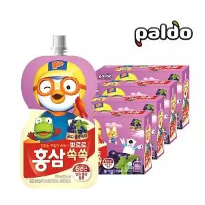 [보리보리/팔도]팔도 뽀로로 홍삼쏙쏙 포도블루베리 100ml 40개입