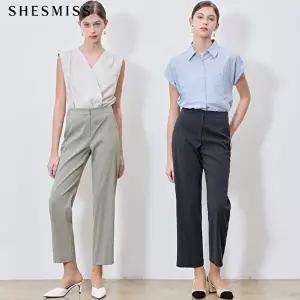 [쉬즈미스][쉬즈미스(SHESMISS)] 차르르 린넨 베이직 스트레이트 팬츠 (택가격: 198000원)