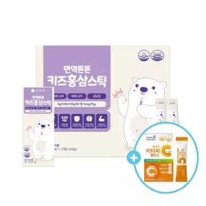 고려원인삼 면역튼튼 키즈홍삼스틱 30포 면역력증진 +원데이 비타씨 20포