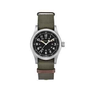 해밀턴 H69439931 카키 필드 메커니컬 38mm 다크 다이얼 나토 스트랩 남성 시계 720061