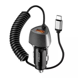 코시 카모 51W C타입 스프링 케이블 초고속 차량용 충전기 (PD+QC3.0) CGR2273AT