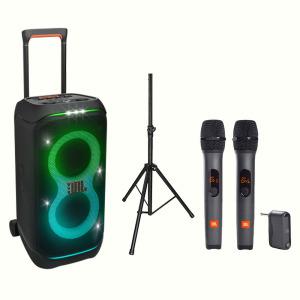 JBL PARTYBOX STAGE 320 제이비엘 블루투스 스피커 파티박스320+2채널 마이크 AS3+스피커스탠드
