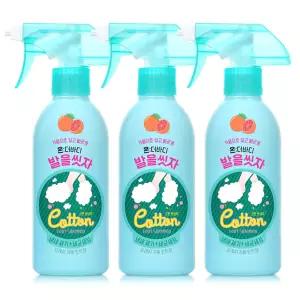 lg온더바디 발을씻자 발각질제거 코튼풋샴푸 발세정제 385ml x 3입 레몬민트
