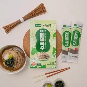 순솔 100% 메밀국수 1kg (100g x 10봉) 글루텐프리 파스타면 고단백질 제로슈가 무가당 무첨가물 소바 저칼