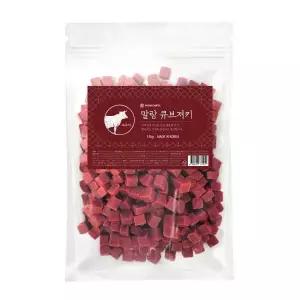 개기월식 말랑 큐브져키 소고기 1.1kg 강아지 대용량 노즈워크 수제간식 껌