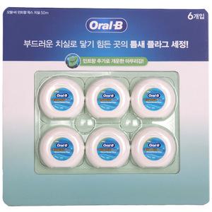 오랄비 민트 왁스치실 50m x 6개 찌꺼기 플라그제거 코스트코