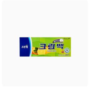 크린？N 뽑아쓰는 크린백 25cm x 35cm (중) 100매/투명/지퍼백/크린/잔반통/비닐/커팅랩/일회용/봉지/크린롤