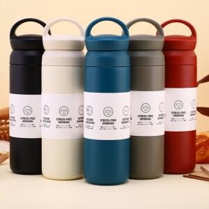 봉바겐 [CU] 손잡이 스텐 텀블러 350ml 500ml 진공 미니 물병 스테인레스 보냉 보온병 판촉물 사은품 인쇄