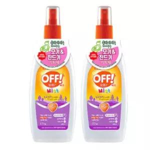 에프킬라 오프OFF 미스트 키즈 어린이 임산부 천연 진드기 모기 기피제 퇴치제 177mL 2개입 - 1개