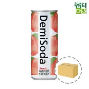 데미소다 복숭아 250ml (30캔)/복숭아캔음료/복숭아쥬스/복숭아맛쥬스/캔음료수/과일맛음료/어린이음료