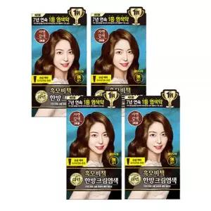 리엔 흑모비책크림 염색약 자연갈색 120g 4개